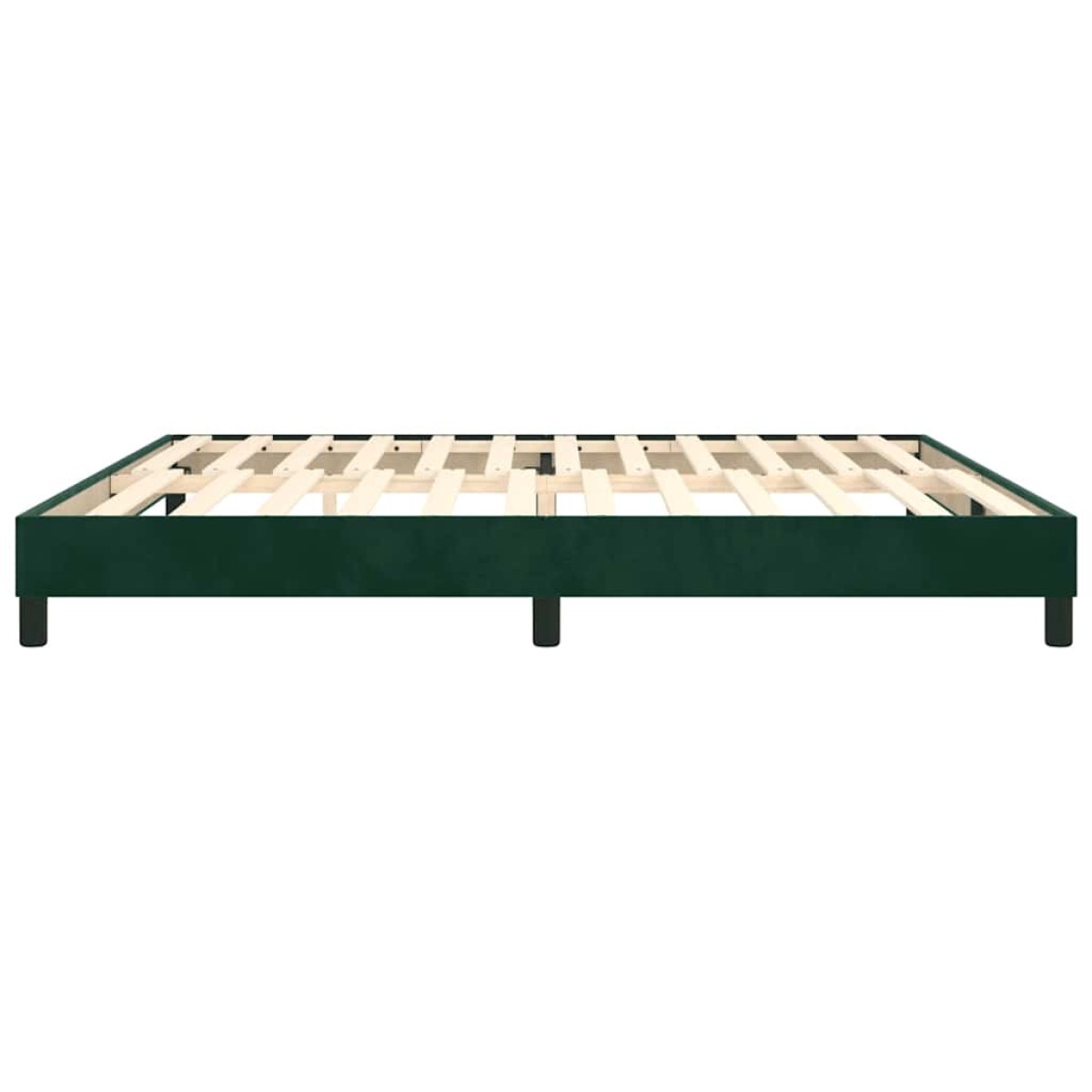 vidaXL Πλαίσιο Κρεβατιού Boxspring Σκούρο Πράσινο 200x200 εκ Βελούδινο