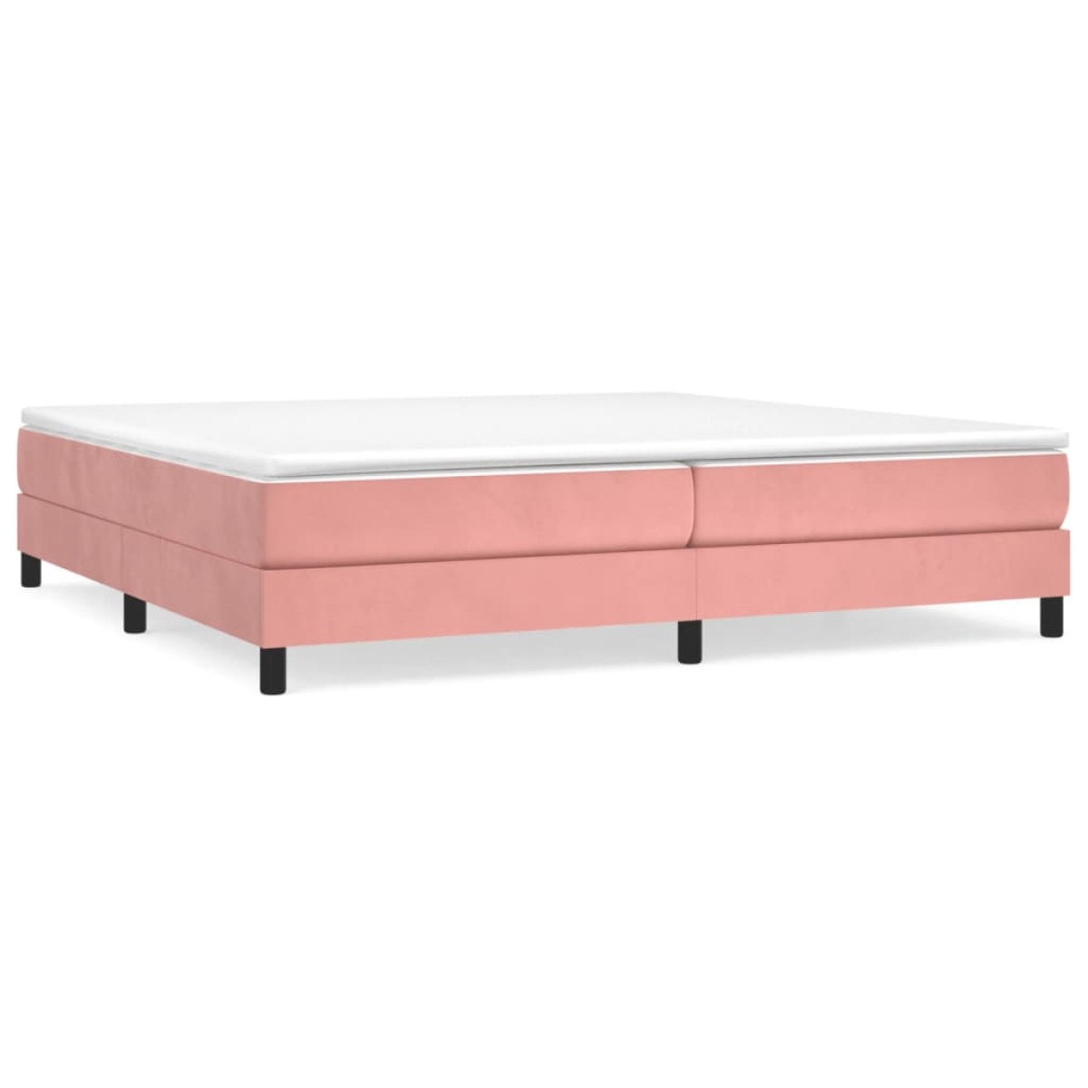 vidaXL Πλαίσιο Κρεβατιού Boxspring Ροζ 200x200 εκ. Βελούδινο