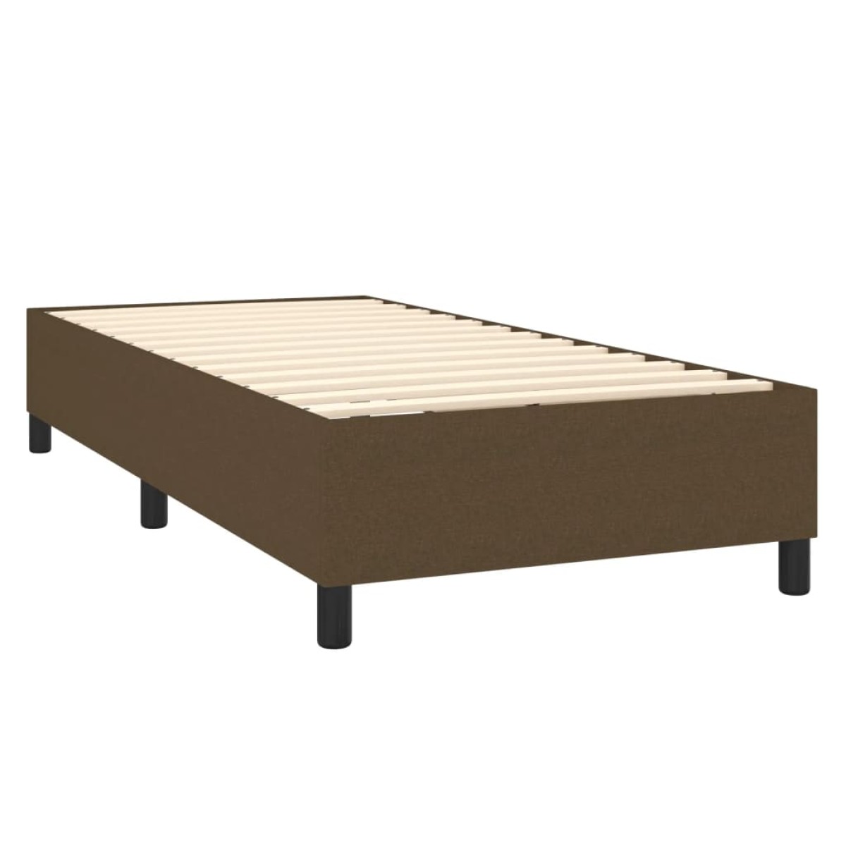 vidaXL Πλαίσιο Κρεβατιού Boxspring Σκούρο Καφέ 80x200 εκ. Υφασμάτινο