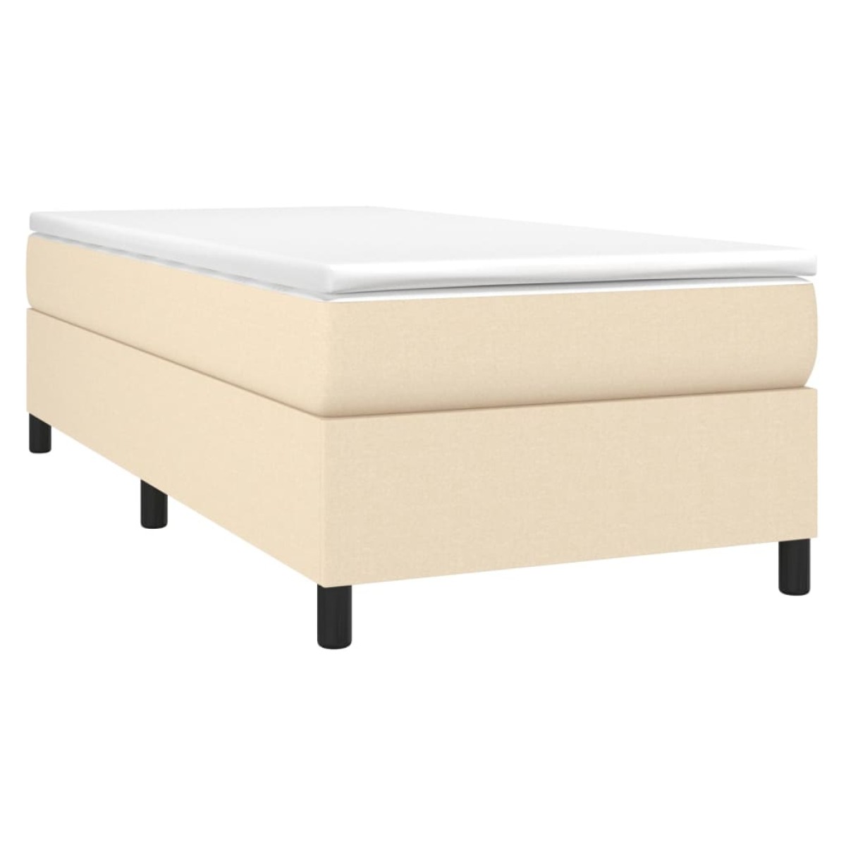 vidaXL Πλαίσιο Κρεβατιού Boxspring Κρεμ 90 x 200 εκ. Υφασμάτινο