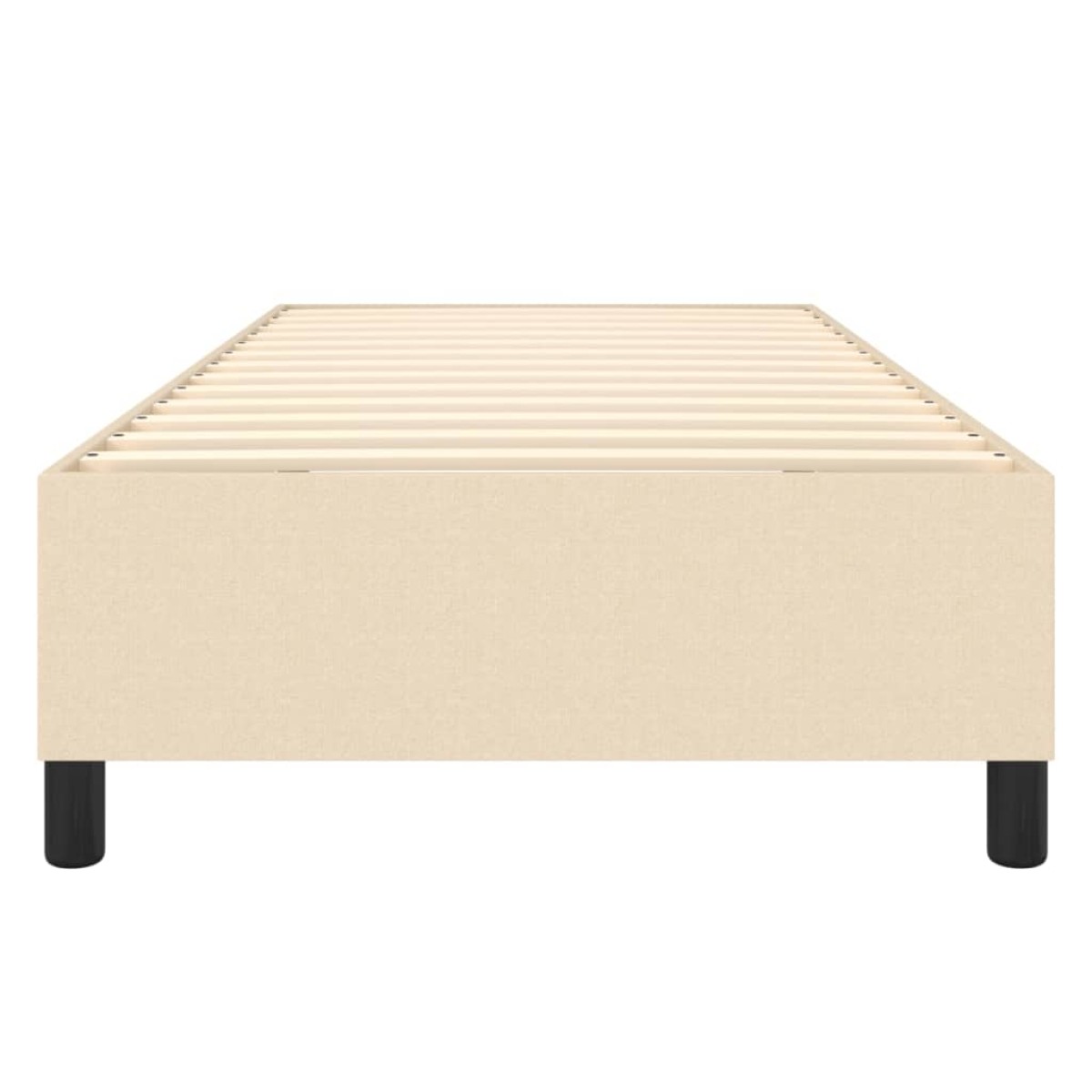 vidaXL Πλαίσιο Κρεβατιού Boxspring Κρεμ 90 x 200 εκ. Υφασμάτινο