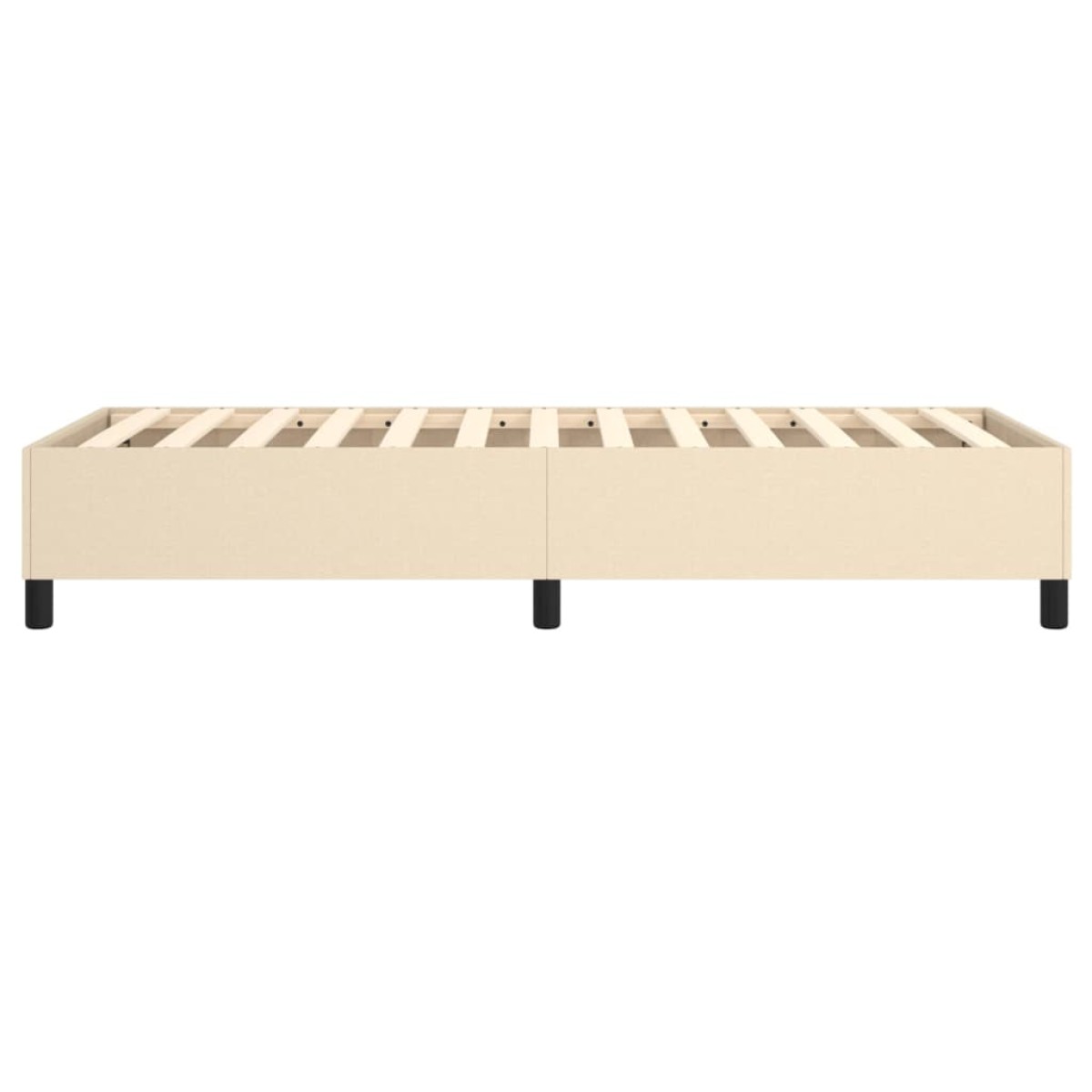 vidaXL Πλαίσιο Κρεβατιού Boxspring Κρεμ 90 x 200 εκ. Υφασμάτινο