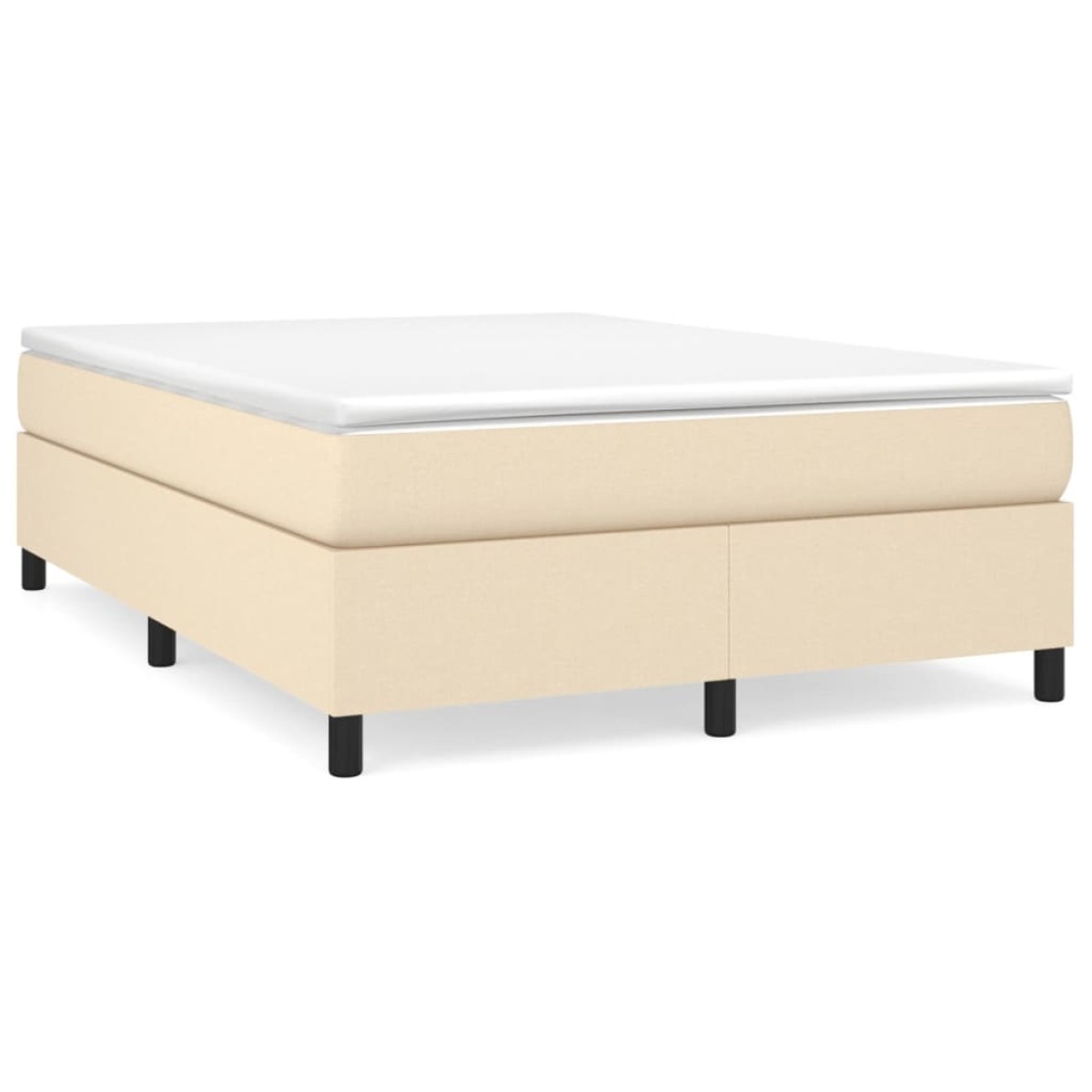 vidaXL Πλαίσιο Κρεβατιού Boxspring Κρεμ 140 x 190 εκ. Υφασμάτινο