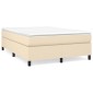 vidaXL Πλαίσιο Κρεβατιού Boxspring Κρεμ 140 x 190 εκ. Υφασμάτινο