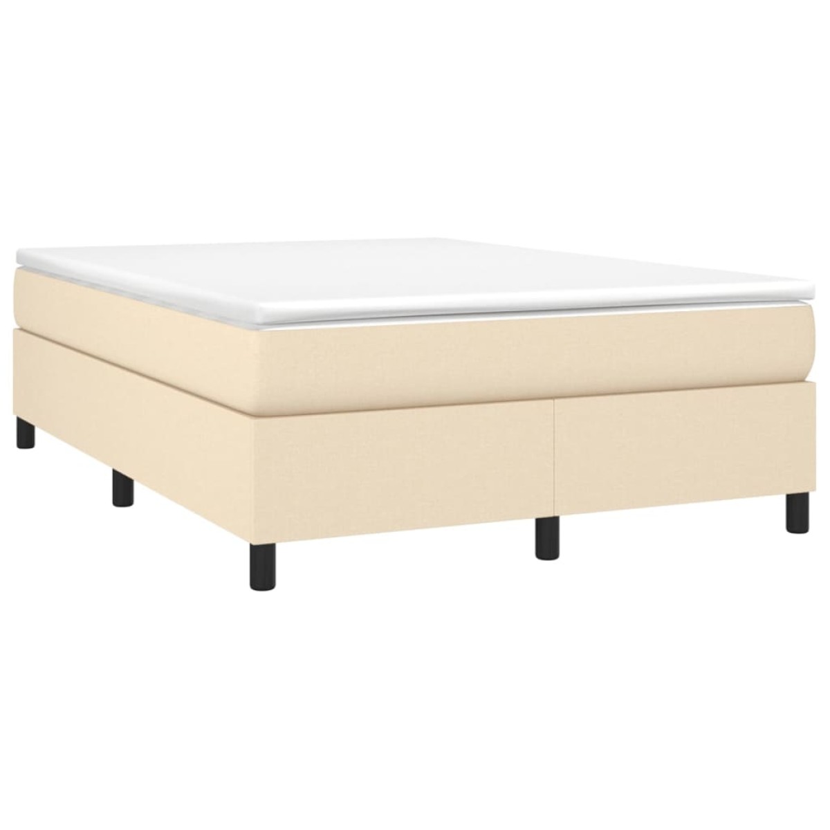 vidaXL Πλαίσιο Κρεβατιού Boxspring Κρεμ 140 x 190 εκ. Υφασμάτινο