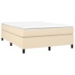 vidaXL Πλαίσιο Κρεβατιού Boxspring Κρεμ 140 x 190 εκ. Υφασμάτινο