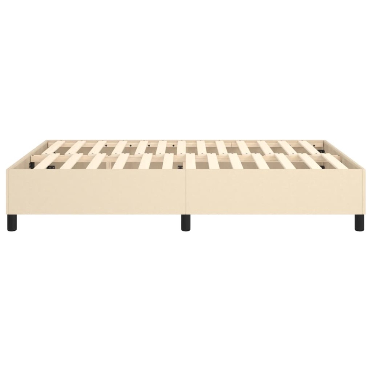 vidaXL Πλαίσιο Κρεβατιού Boxspring Κρεμ 140 x 190 εκ. Υφασμάτινο
