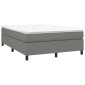 vidaXL Πλαίσιο Κρεβατιού Boxspring Σκούρο Γκρι 140x200 εκ. Υφασμάτινο