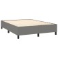 vidaXL Πλαίσιο Κρεβατιού Boxspring Σκούρο Γκρι 140x200 εκ. Υφασμάτινο