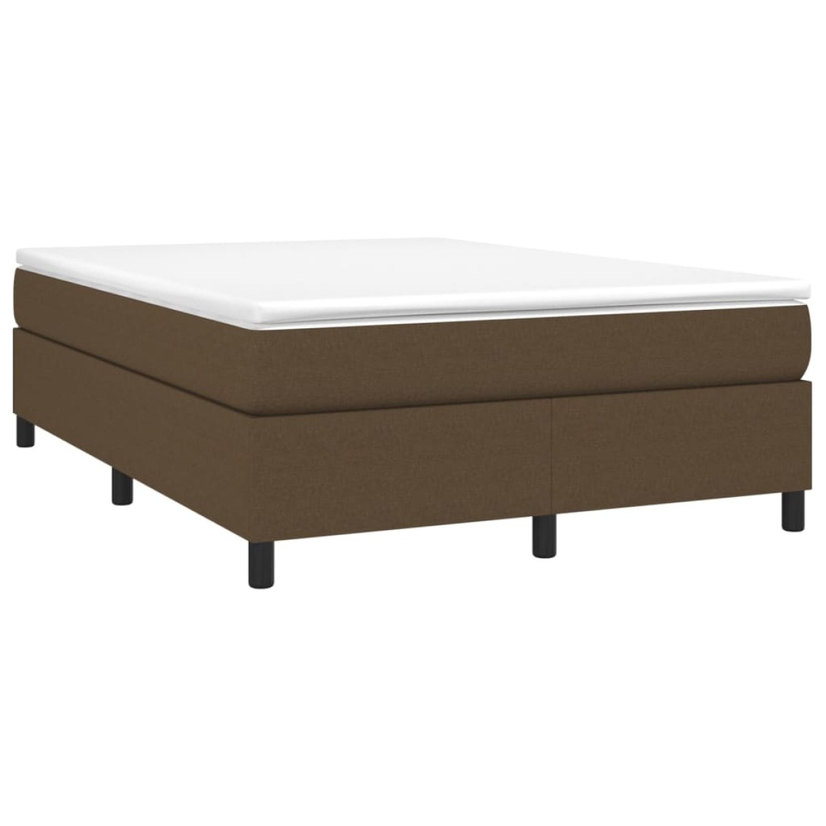 vidaXL Πλαίσιο Κρεβατιού Boxspring Σκούρο Καφέ 140x200 εκ. Υφασμάτινο