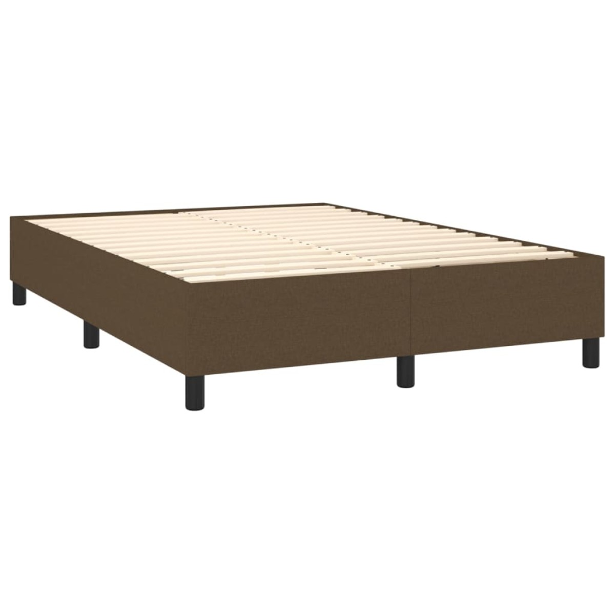 vidaXL Πλαίσιο Κρεβατιού Boxspring Σκούρο Καφέ 140x200 εκ. Υφασμάτινο