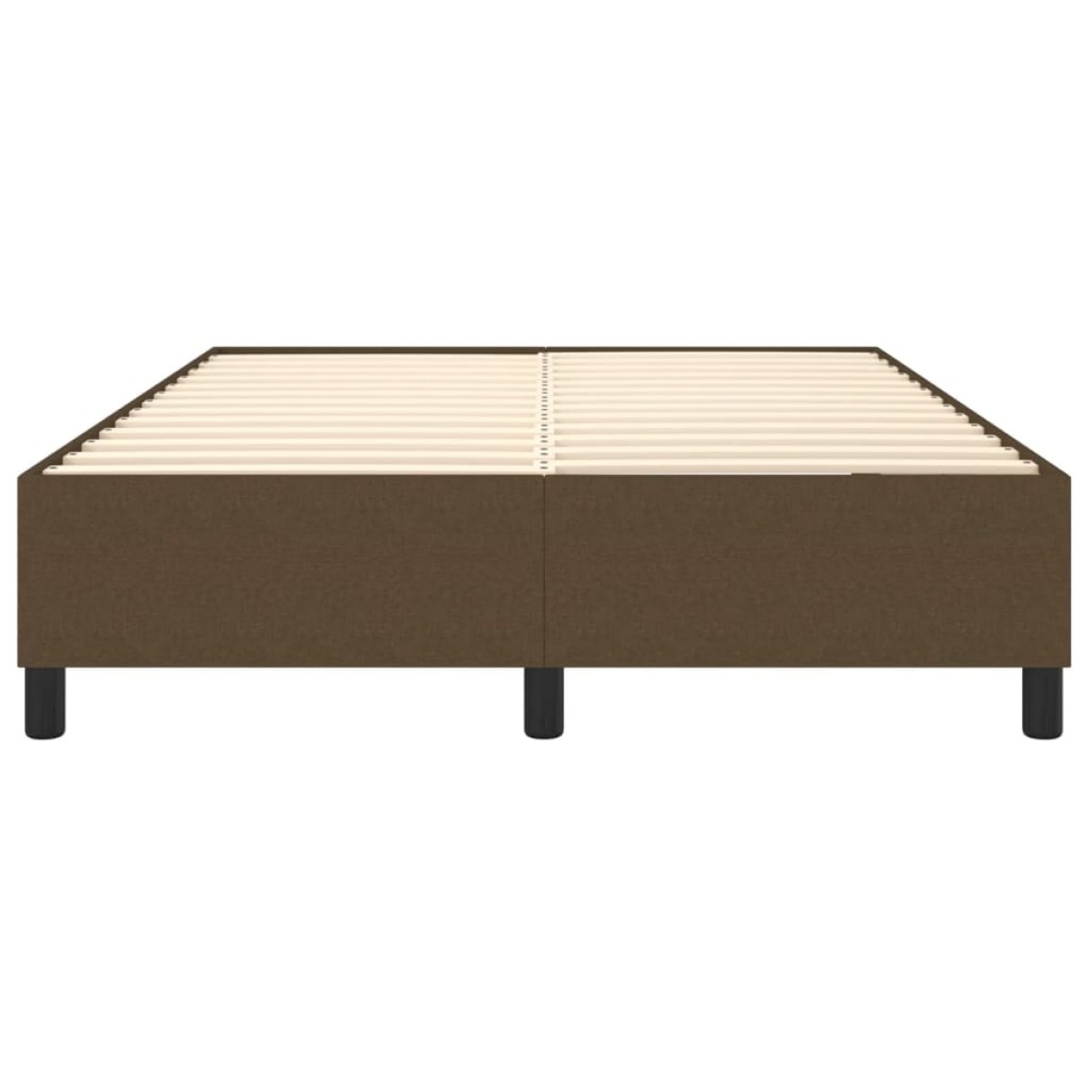 vidaXL Πλαίσιο Κρεβατιού Boxspring Σκούρο Καφέ 140x200 εκ. Υφασμάτινο