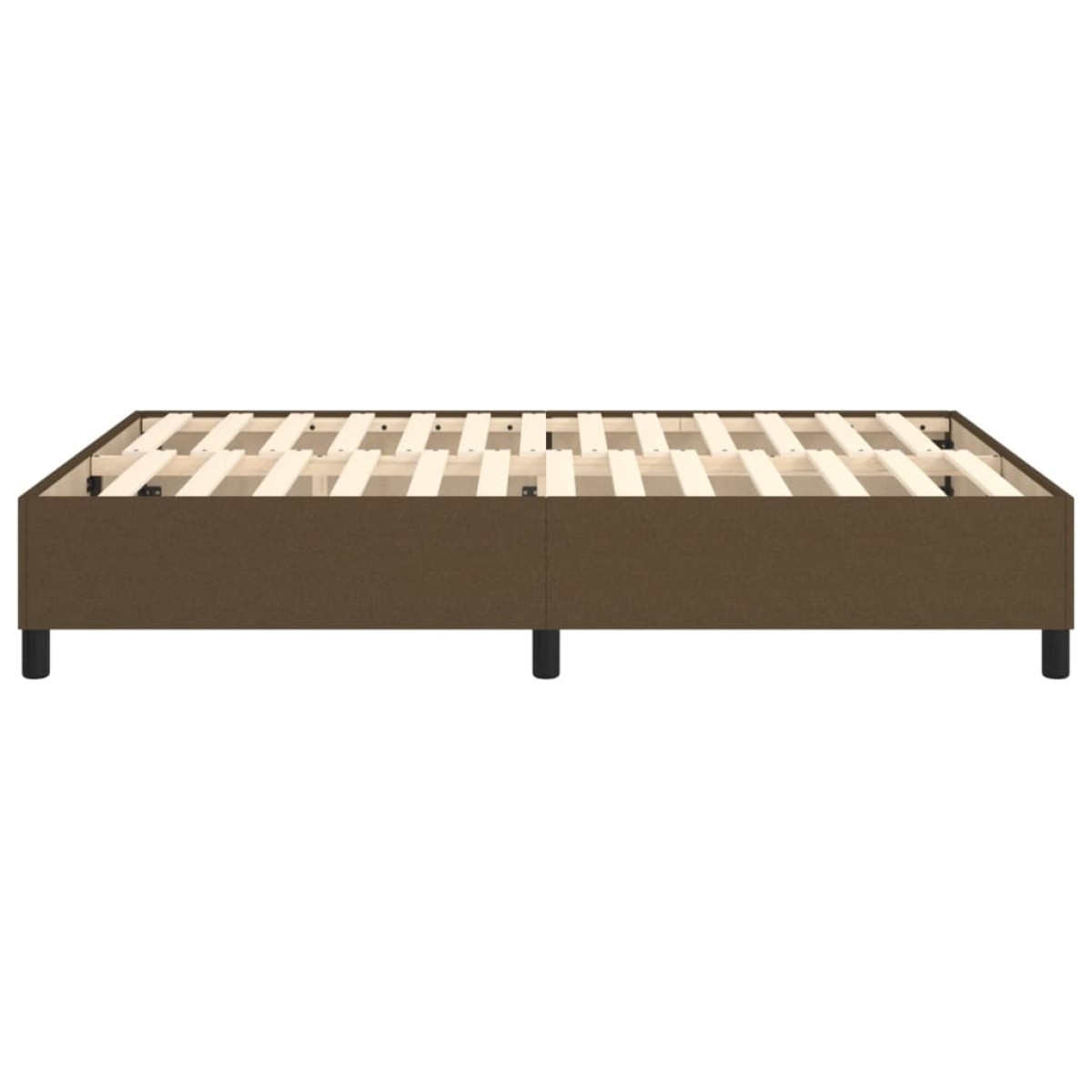 vidaXL Πλαίσιο Κρεβατιού Boxspring Σκούρο Καφέ 140x200 εκ. Υφασμάτινο