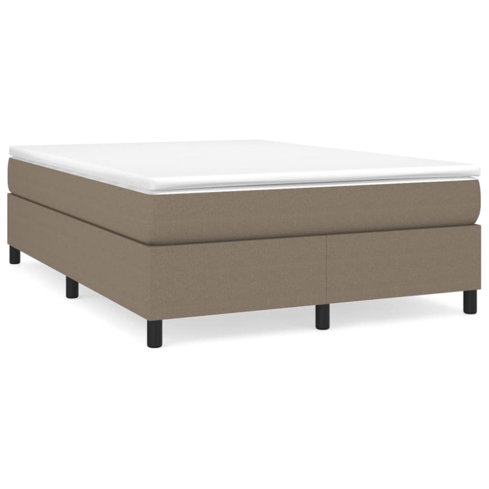 vidaXL Σκελετός Κρεβατιού με Ελατήρια Taupe 140x200 εκ. Υφασμάτινο