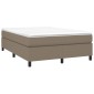 vidaXL Πλαίσιο Κρεβατιού Boxspring Taupe 140x200 εκ. Υφασμάτινο