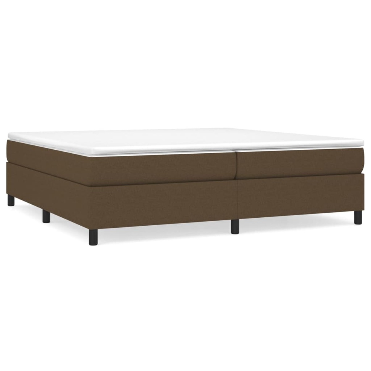 vidaXL Πλαίσιο Κρεβατιού Boxspring Σκούρο Καφέ 200x200 εκ. Υφασμάτινο