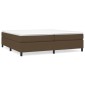 vidaXL Πλαίσιο Κρεβατιού Boxspring Σκούρο Καφέ 200x200 εκ. Υφασμάτινο