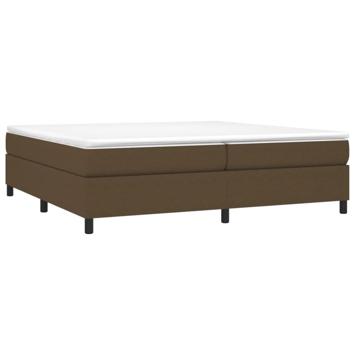 vidaXL Πλαίσιο Κρεβατιού Boxspring Σκούρο Καφέ 200x200 εκ. Υφασμάτινο