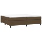 vidaXL Πλαίσιο Κρεβατιού Boxspring Σκούρο Καφέ 200x200 εκ. Υφασμάτινο
