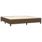 vidaXL Πλαίσιο Κρεβατιού Boxspring Σκούρο Καφέ 200x200 εκ. Υφασμάτινο
