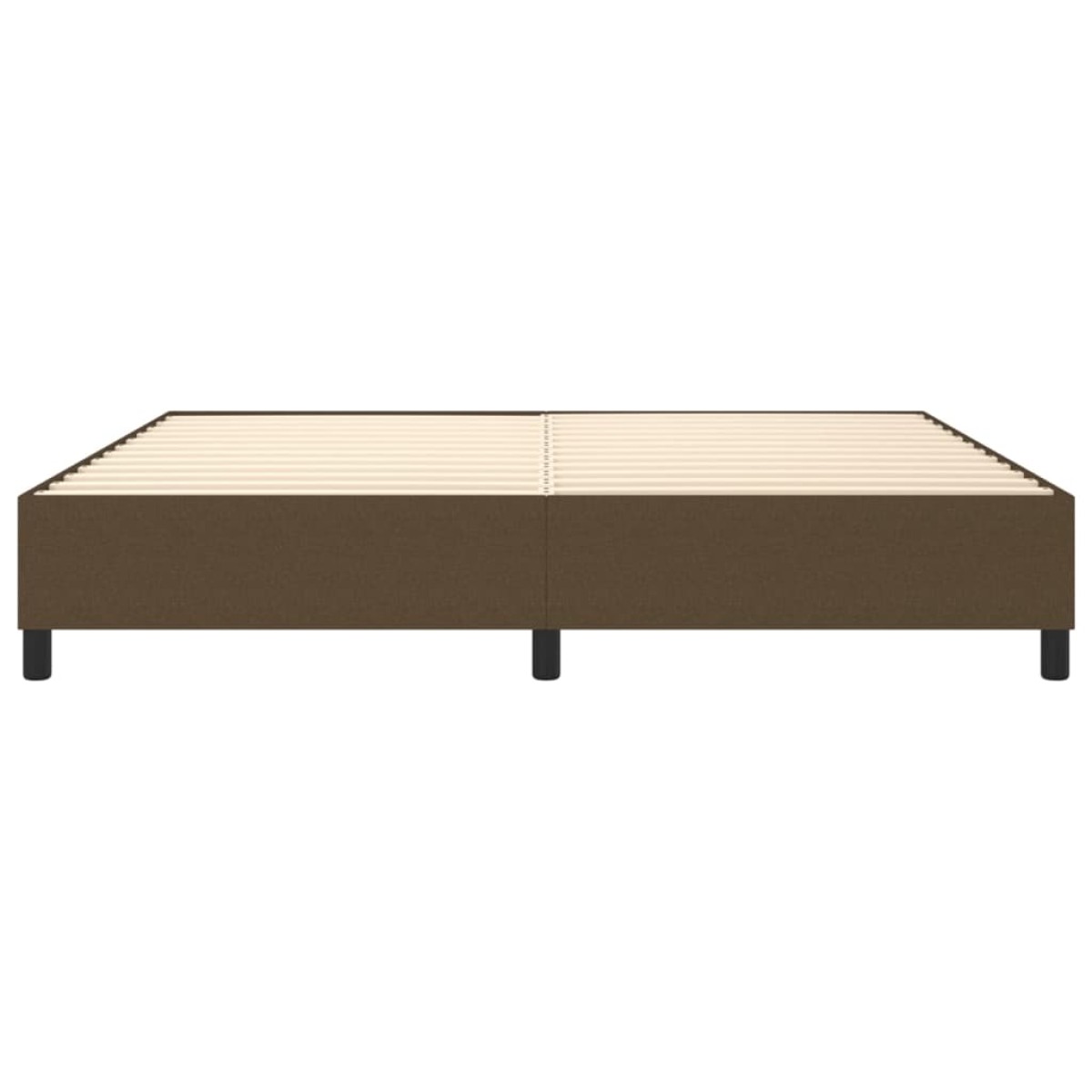 vidaXL Πλαίσιο Κρεβατιού Boxspring Σκούρο Καφέ 200x200 εκ. Υφασμάτινο