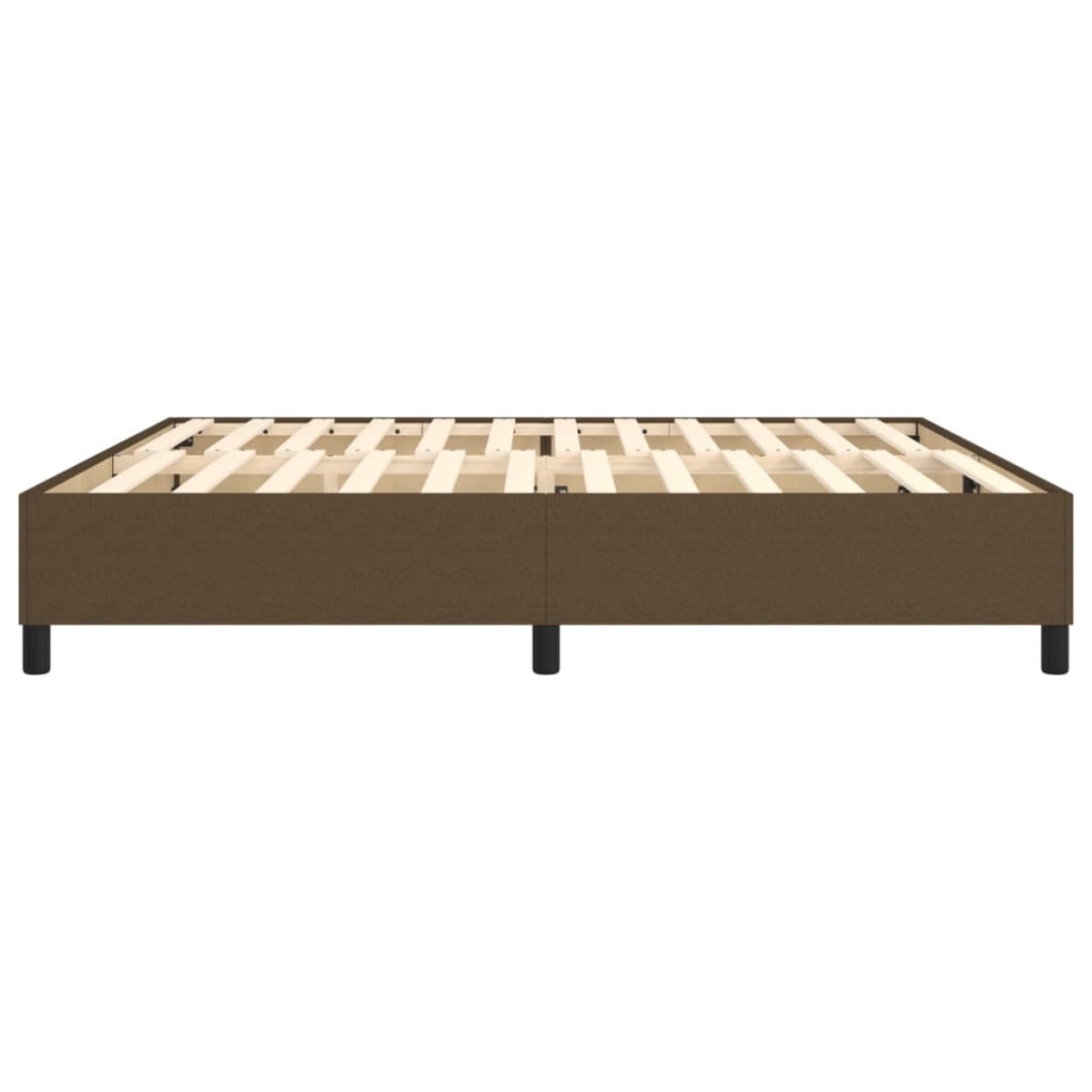 vidaXL Πλαίσιο Κρεβατιού Boxspring Σκούρο Καφέ 200x200 εκ. Υφασμάτινο