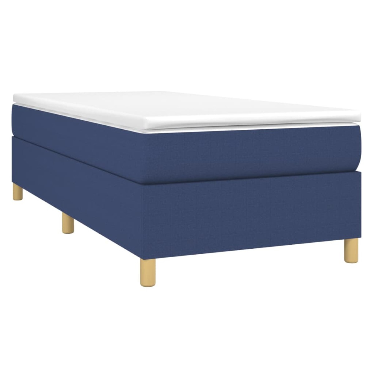 vidaXL Πλαίσιο Κρεβατιού Boxspring Μπλε 90x190 εκ. Υφασμάτινο