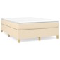 vidaXL Πλαίσιο Κρεβατιού Boxspring Κρεμ 140 x 190 εκ. Υφασμάτινο