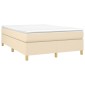vidaXL Πλαίσιο Κρεβατιού Boxspring Κρεμ 140 x 190 εκ. Υφασμάτινο