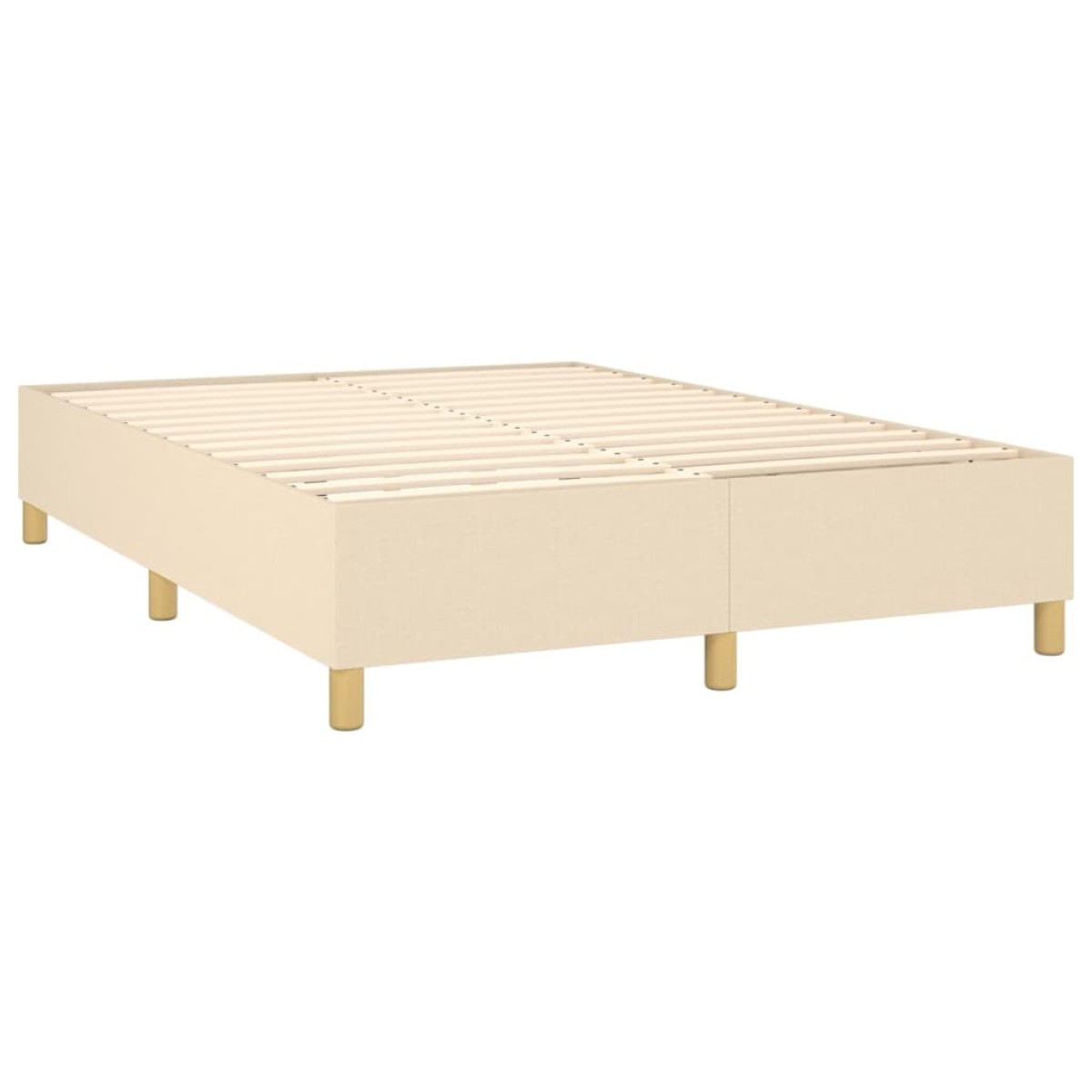 vidaXL Πλαίσιο Κρεβατιού Boxspring Κρεμ 140 x 190 εκ. Υφασμάτινο