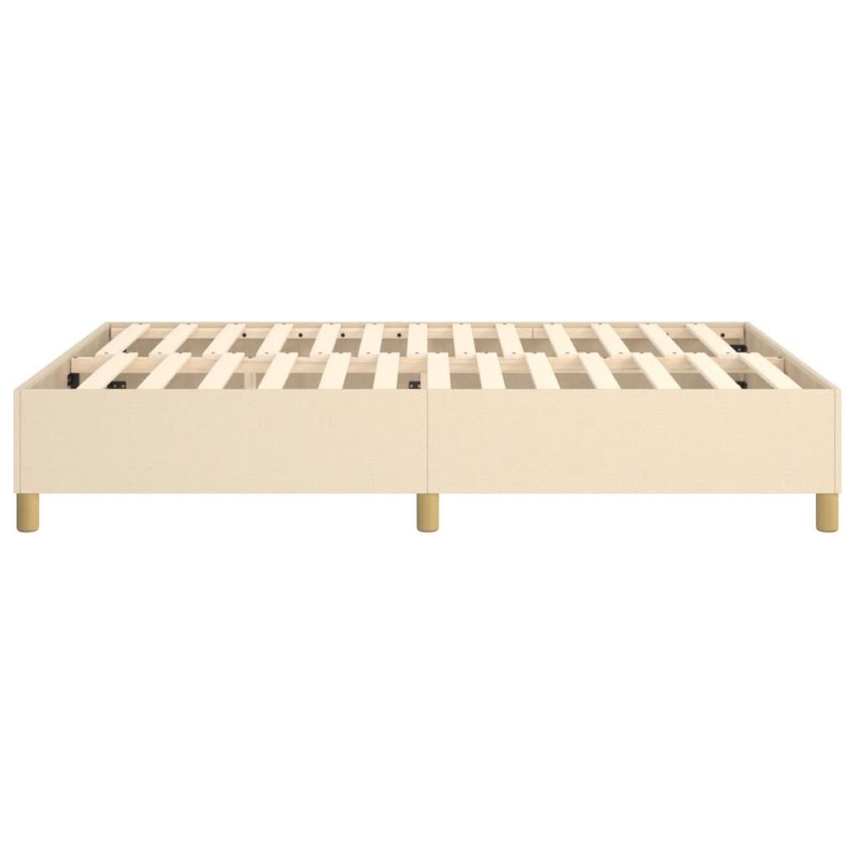 vidaXL Πλαίσιο Κρεβατιού Boxspring Κρεμ 140 x 190 εκ. Υφασμάτινο
