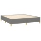 vidaXL Πλαίσιο Κρεβατιού Boxspring Σκούρο Γκρι 160x200 εκ. Υφασμάτινο