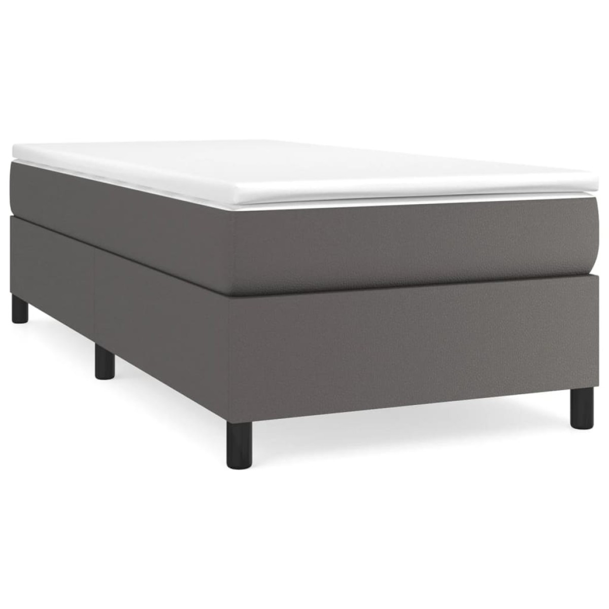 vidaXL Πλαίσιο Κρεβατιού Boxspring Γκρι 80 x 200 εκ. Συνθετικό Δέρμα