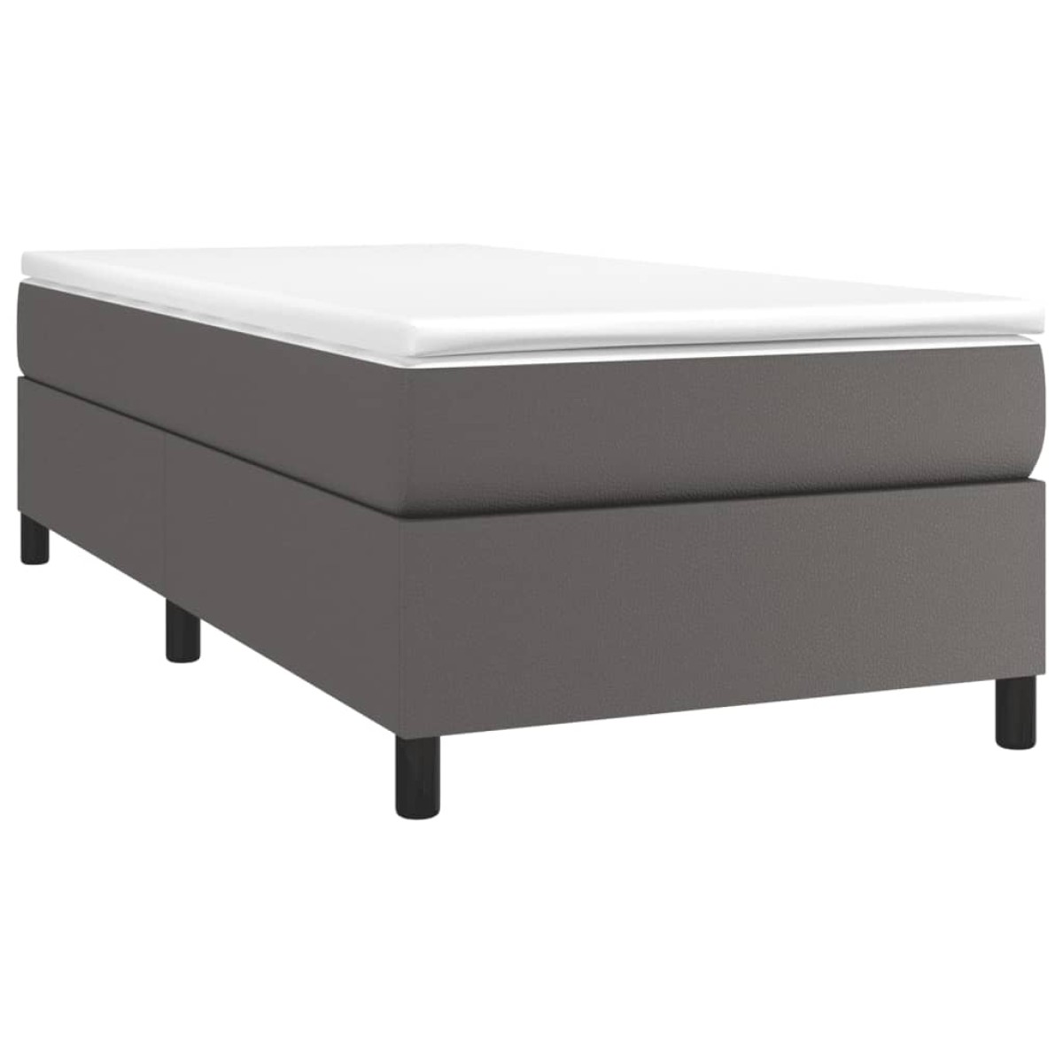 vidaXL Πλαίσιο Κρεβατιού Boxspring Γκρι 80 x 200 εκ. Συνθετικό Δέρμα