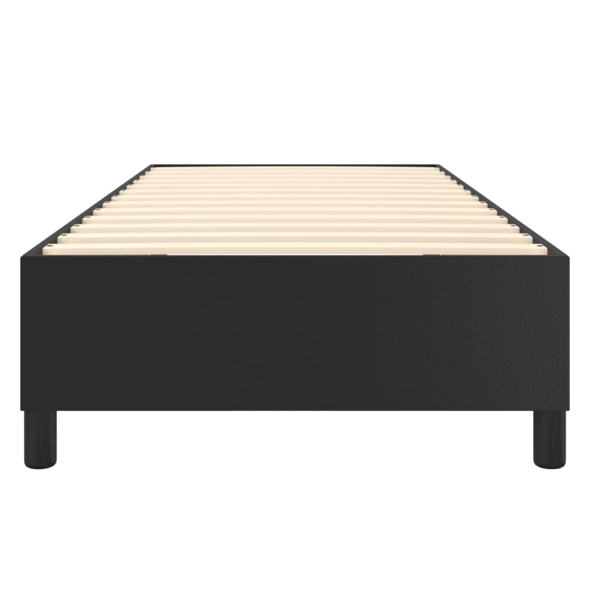 vidaXL Πλαίσιο Κρεβατιού Boxspring Μαύρο 90x190 εκ. Συνθετικό Δέρμα