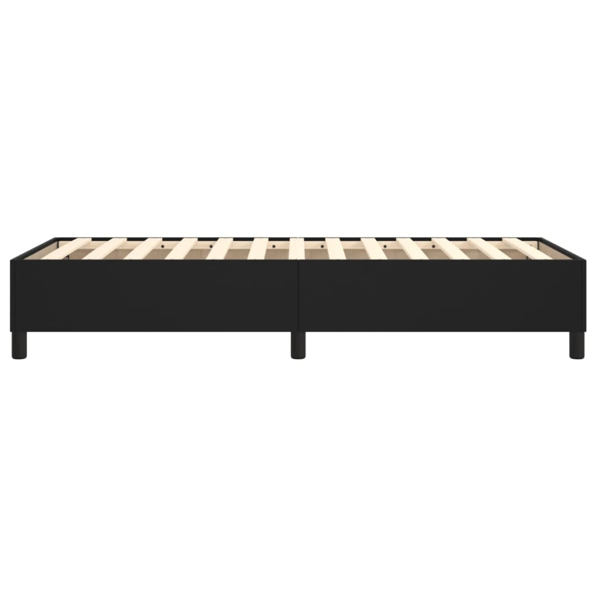 vidaXL Πλαίσιο Κρεβατιού Boxspring Μαύρο 90x190 εκ. Συνθετικό Δέρμα