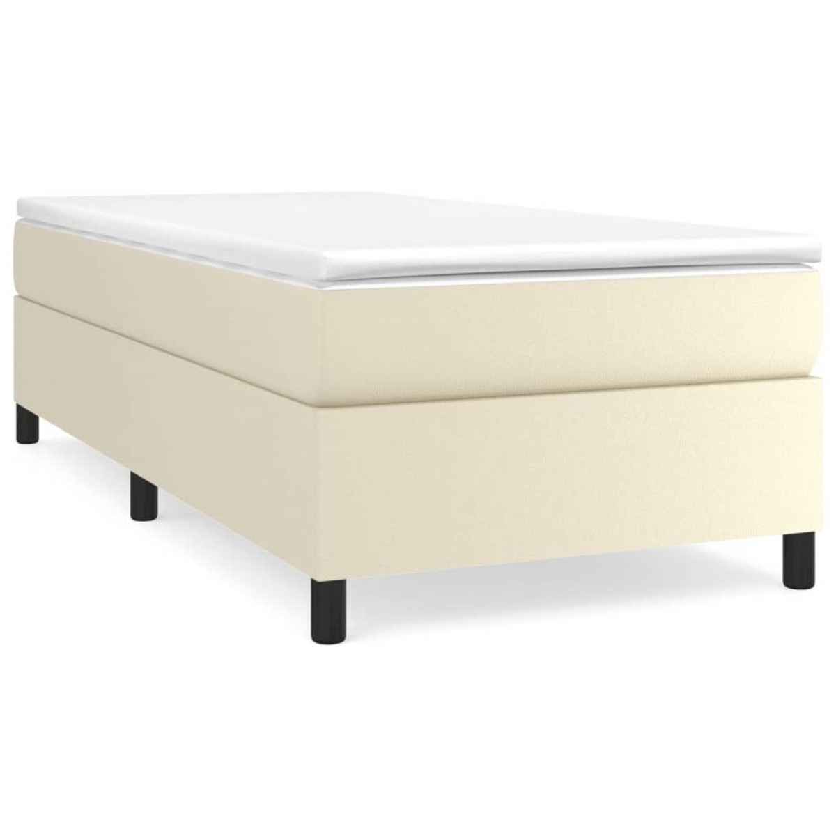 vidaXL Πλαίσιο Κρεβατιού Boxspring Κρεμ 90x190 εκ. Συνθετικό Δέρμα