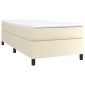 vidaXL Πλαίσιο Κρεβατιού Boxspring Κρεμ 90x190 εκ. Συνθετικό Δέρμα