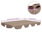 vidaXL Πανί Ανταλλακτικό για Κούνια Κήπου Taupe 150/130 x 70/105 εκ.