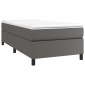 vidaXL Πλαίσιο Κρεβατιού Boxspring Γκρι 90x190 εκ. Συνθετικό Δέρμα