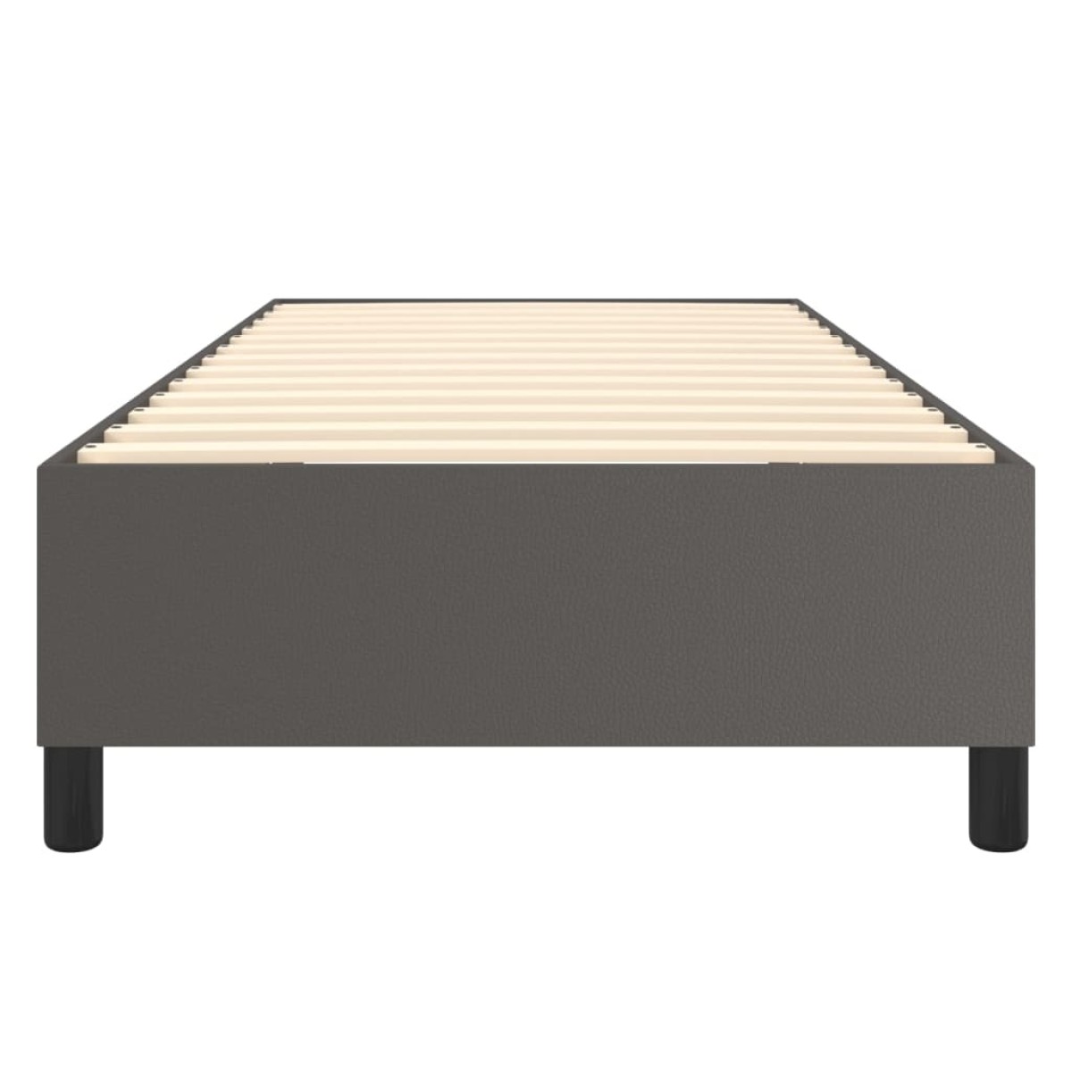 vidaXL Πλαίσιο Κρεβατιού Boxspring Γκρι 90x190 εκ. Συνθετικό Δέρμα