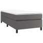 vidaXL Πλαίσιο Κρεβατιού Boxspring Γκρι 90x200 εκ. Συνθετικό Δέρμα
