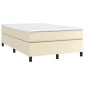 vidaXL Πλαίσιο Κρεβατιού Boxspring Κρεμ 120x200 εκ. Συνθετικό Δέρμα