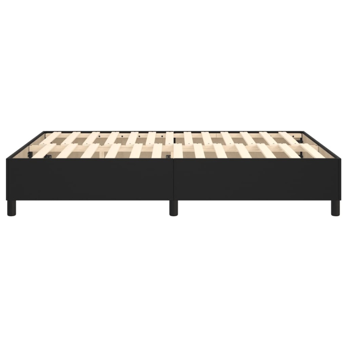 vidaXL Πλαίσιο Κρεβατιού Boxspring Μαύρο 140x190 εκ. Συνθετικό Δέρμα