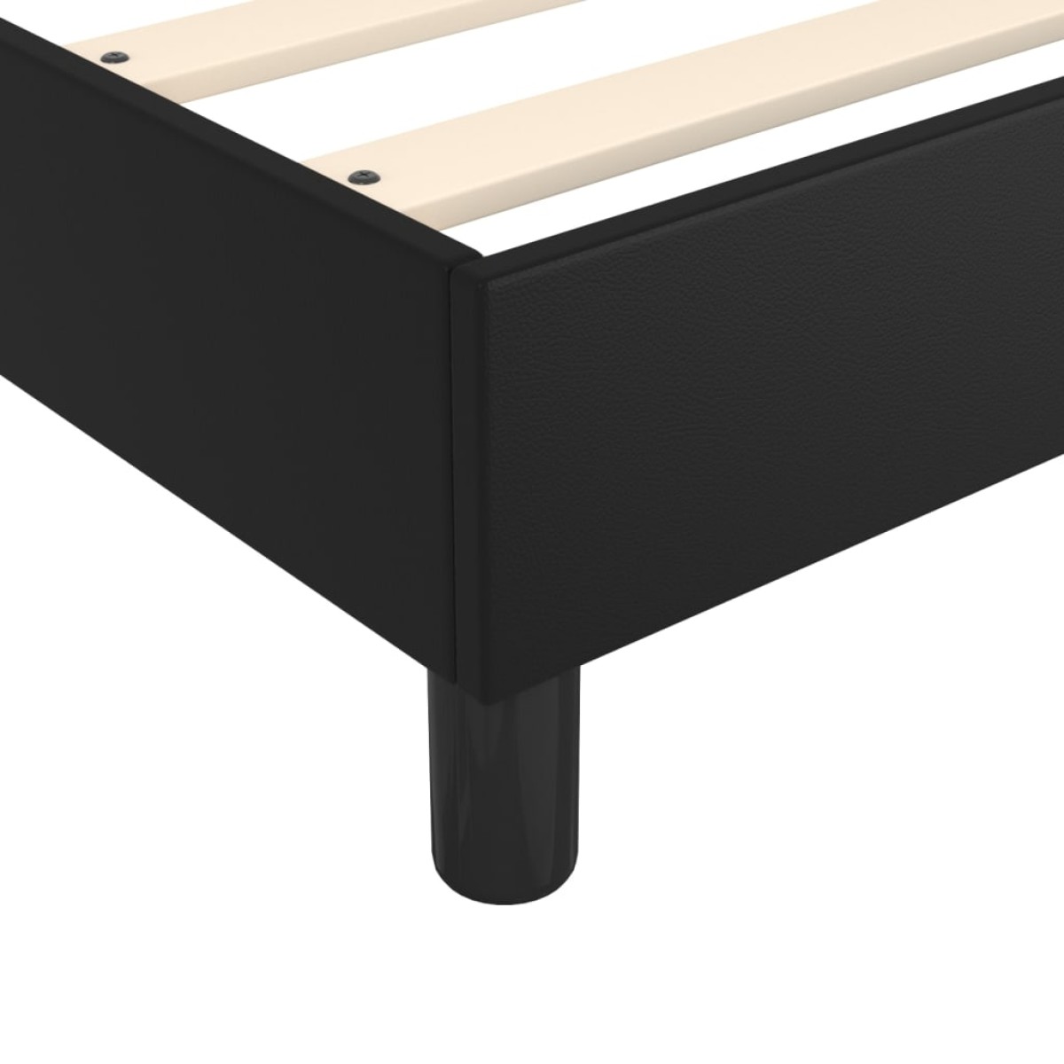 vidaXL Πλαίσιο Κρεβατιού Boxspring Μαύρο 140x190 εκ. Συνθετικό Δέρμα