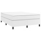 vidaXL Πλαίσιο Κρεβατιού Boxspring Λευκό 140x190 εκ. Συνθετικό Δέρμα