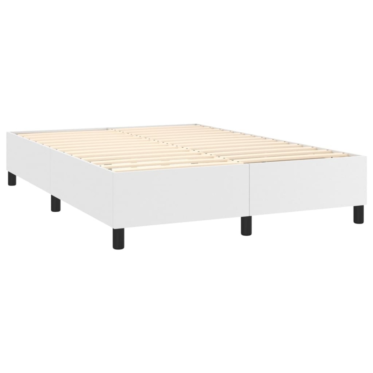 vidaXL Πλαίσιο Κρεβατιού Boxspring Λευκό 140x190 εκ. Συνθετικό Δέρμα