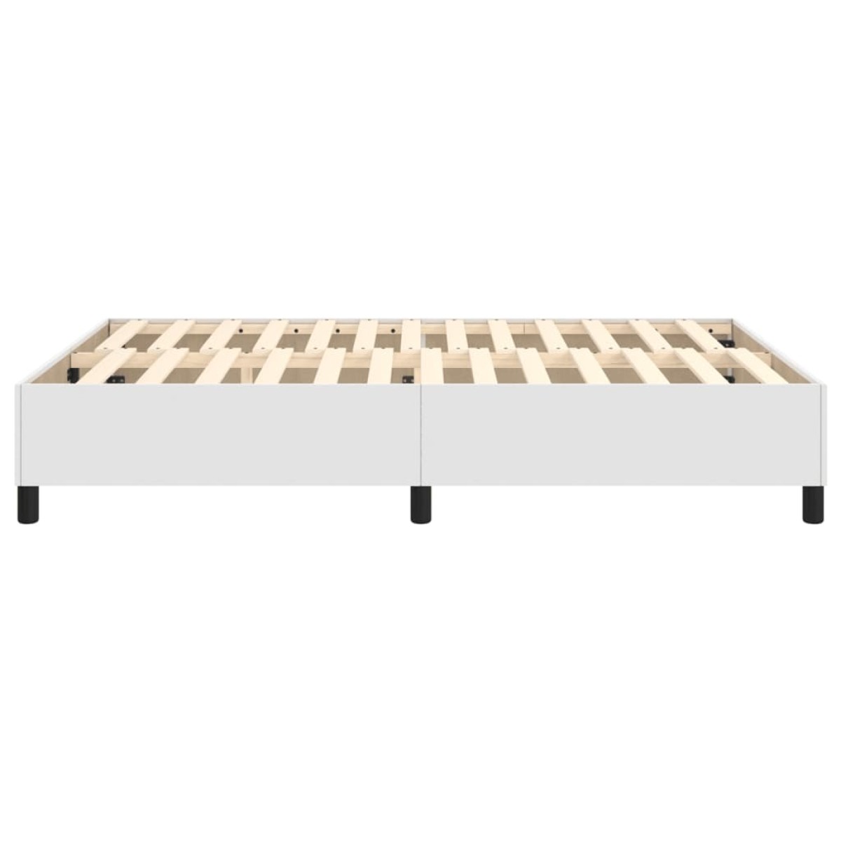 vidaXL Πλαίσιο Κρεβατιού Boxspring Λευκό 140x190 εκ. Συνθετικό Δέρμα