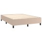 vidaXL Πλαίσιο Κρεβατιού Boxspring Καπουτσίνο 140x190εκ. Συνθετ. Δέρμα