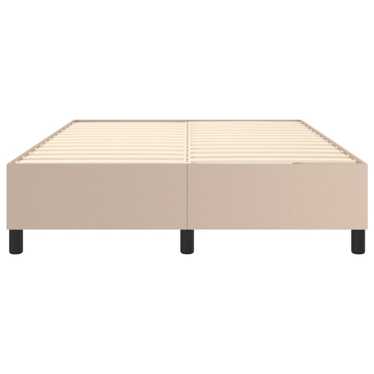 vidaXL Πλαίσιο Κρεβατιού Boxspring Καπουτσίνο 140x190εκ. Συνθετ. Δέρμα
